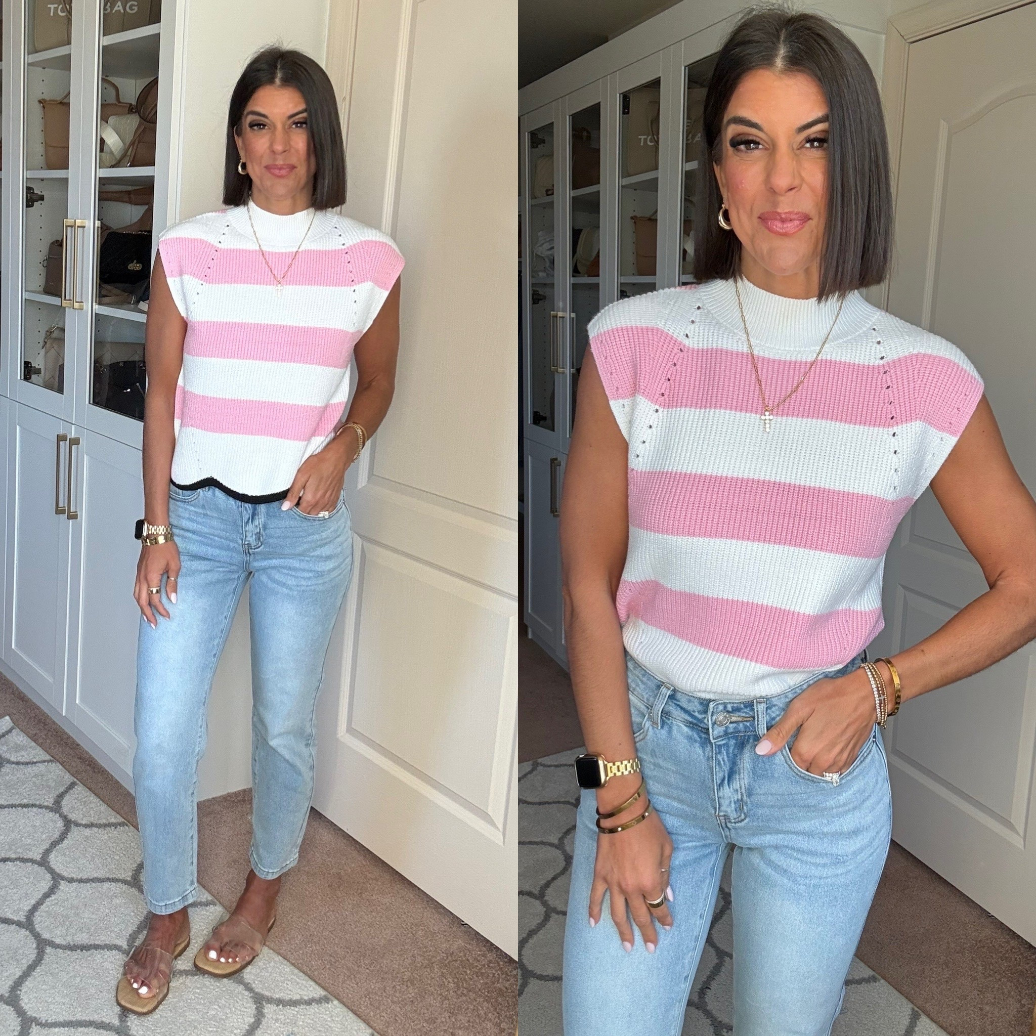 Size small in sweater size 2 in jeans 

#LTKSeasonal