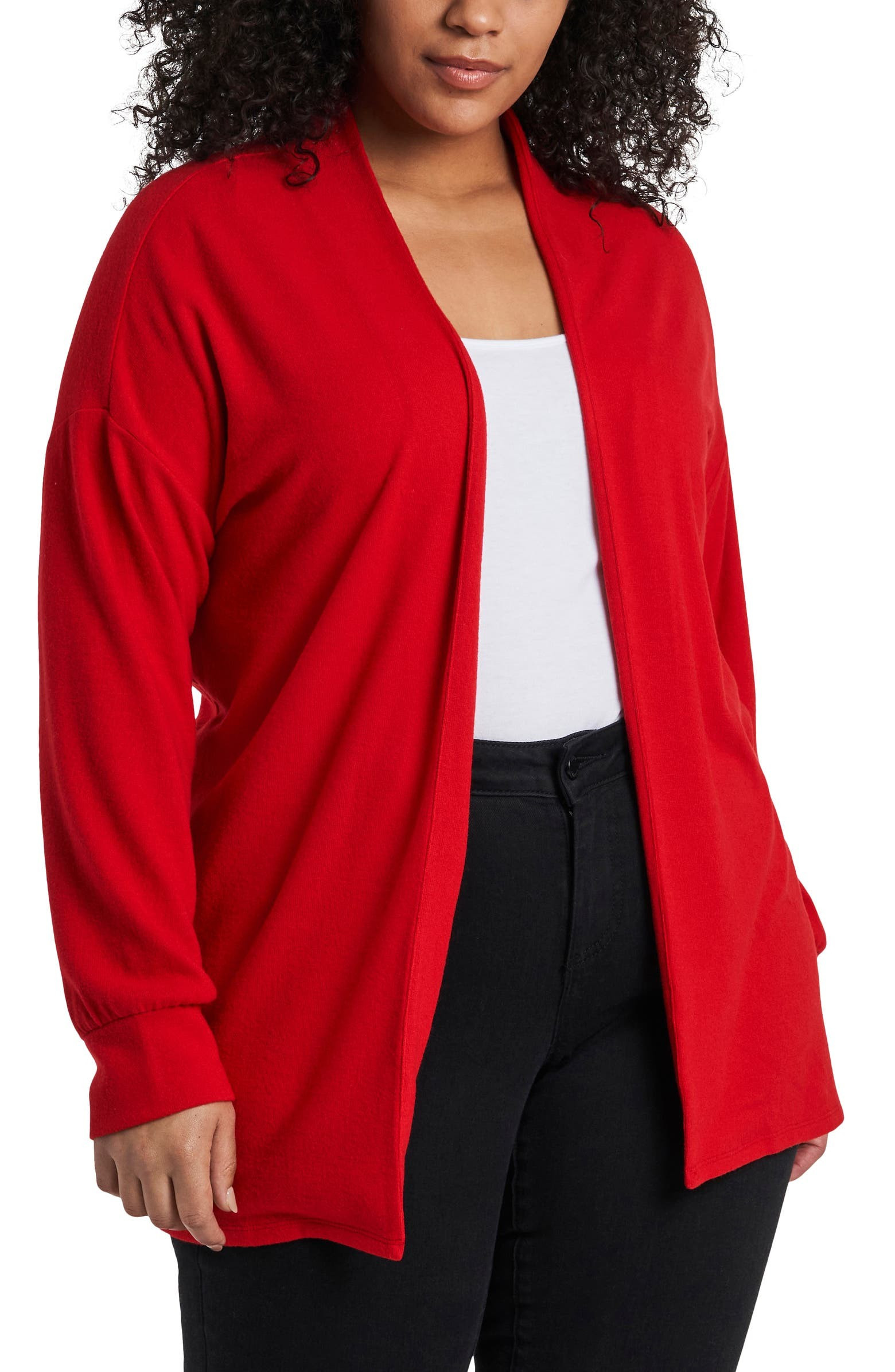 Vince Camuto Cozy Open Front Cardigan (Plus Size) | Nordstrom | Nordstrom