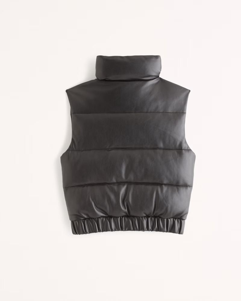 Women's Vegan Leather Ultra Puffer Vest | Women's Coats & Jackets | Abercrombie.com | Abercrombie & Fitch (US)