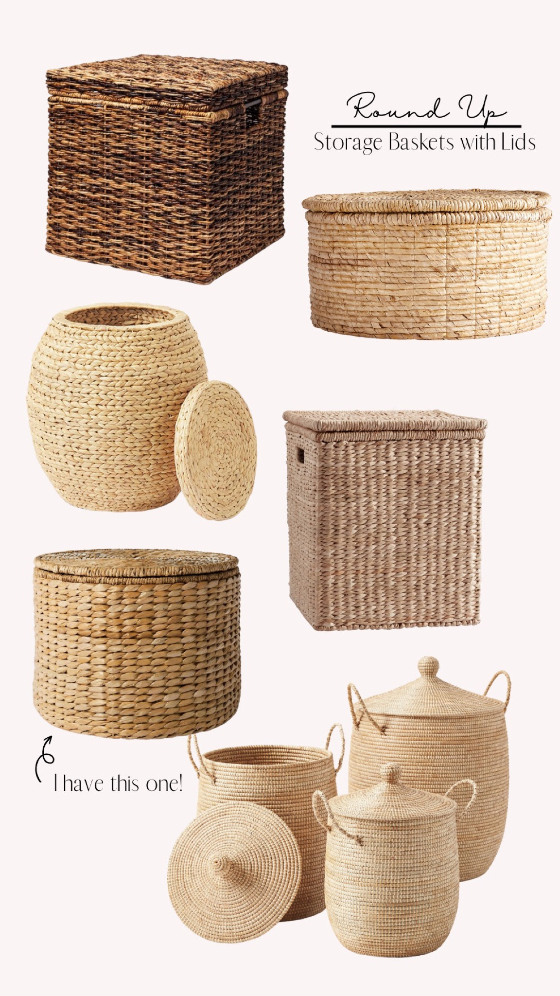 Storage baskets with lids
Great to store blankets in!

#LTKhome