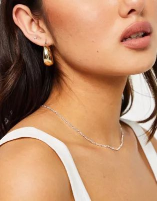 Topshop chunky curved hoop earrings in gold | ASOS (Global)