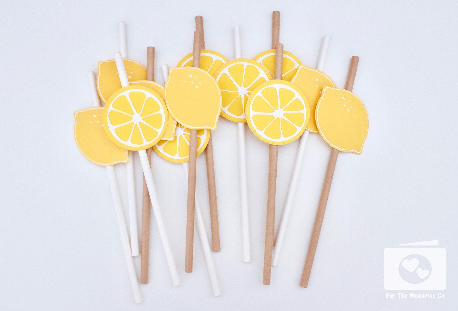Lemon Party Straws  Lemon Themed Decor  Set of 12  | Etsy | Etsy (US)