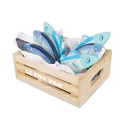 Le Toy Van - Wooden Honeybee Market Fresh Fish Crate | Wooden Role Play Toy | Supermarket Pretend... | Amazon (US)