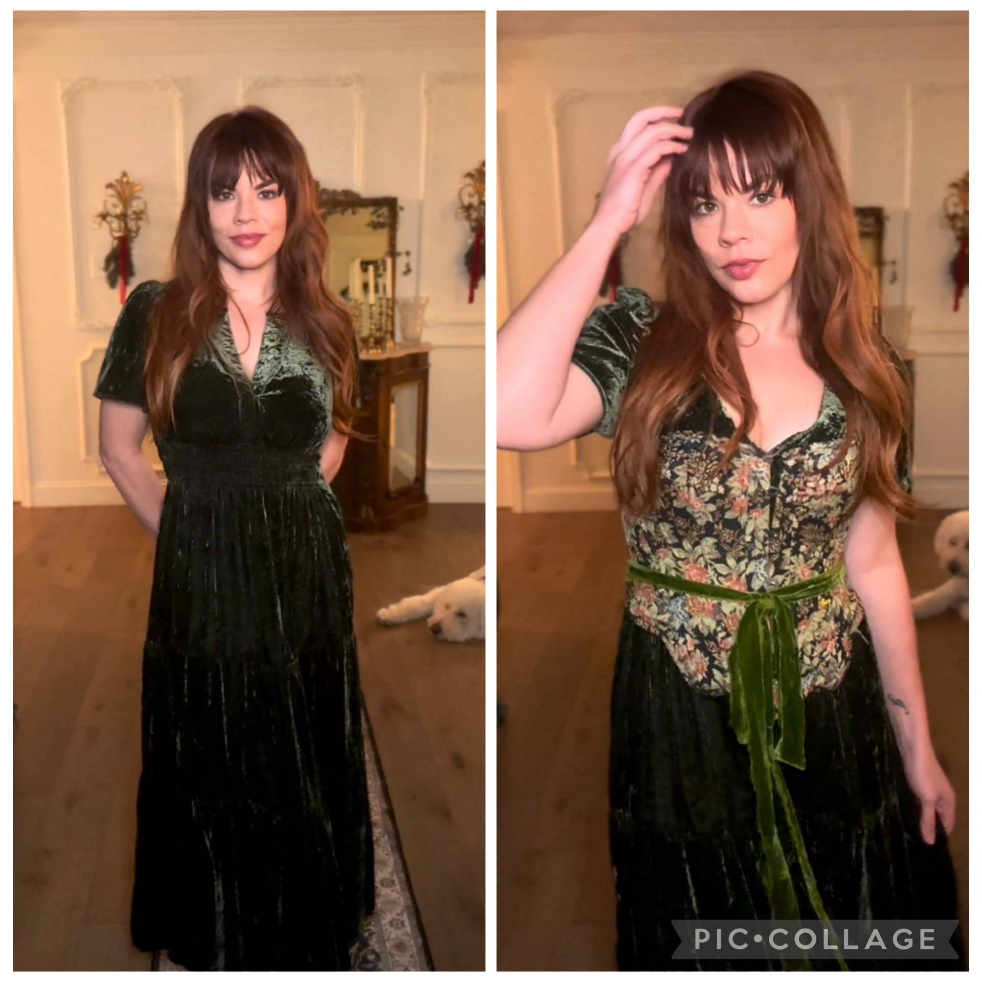 I found a very similar style to this Somerset Velvet Maxi Dress! (Lots of color options!) It is also back in stock at Anthropologie 🤎

#LTKOver40 #LTKSeasonal #LTKStyleTip