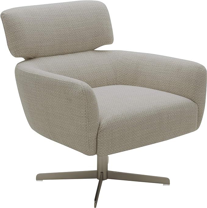 Amazon Brand – Rivet Adrienne Swivel-Base Contemporary Living Room Chair, 29"W, Fabric, Stucco ... | Amazon (US)