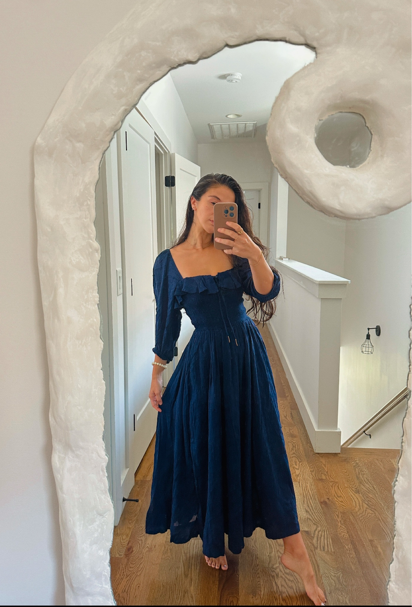 Navy midi dress, 100% cotton 💙 wearing size XS

#LTKStyleTip #LTKSeasonal