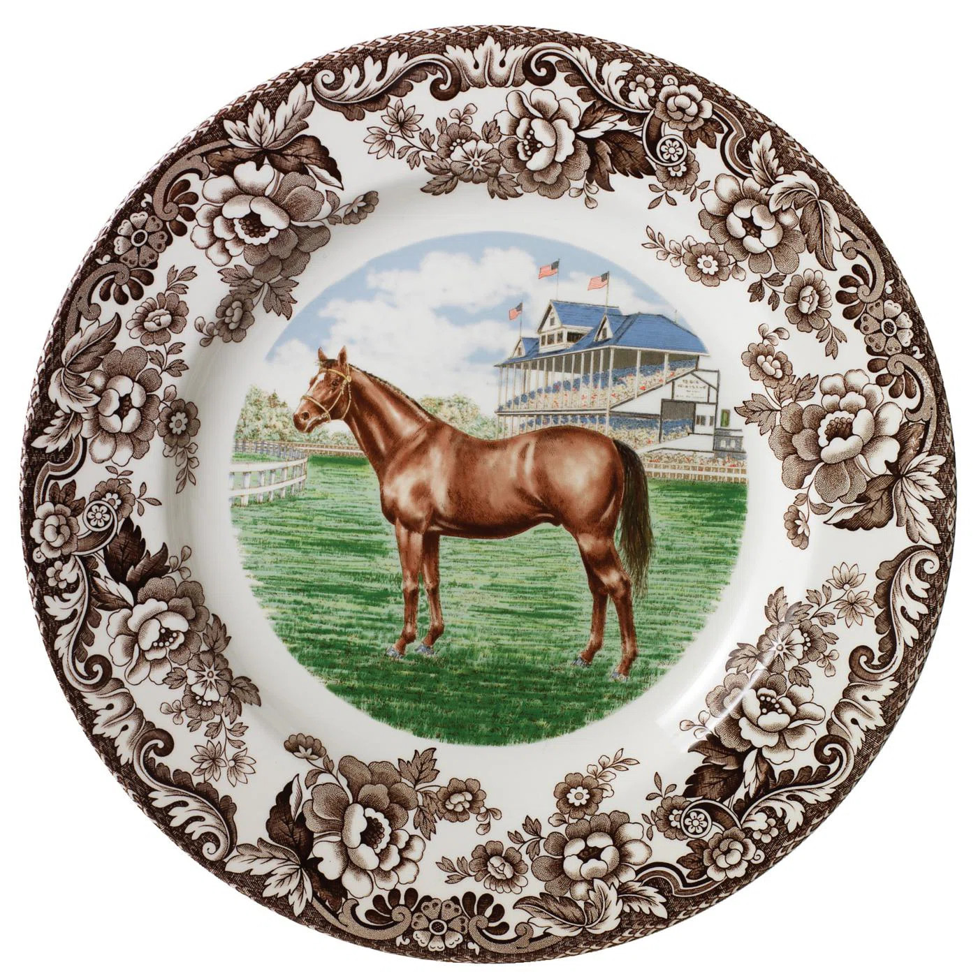 Spode Woodland Horses Dinner Plate 10.5" Thoroughbrd | Wayfair North America