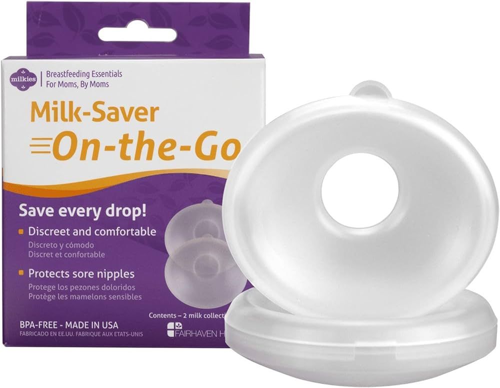 Milkies Milk-Saver On-The-Go, Breast Milk Collecting Shells and Nipple Shield, Discreet and Silic... | Amazon (US)