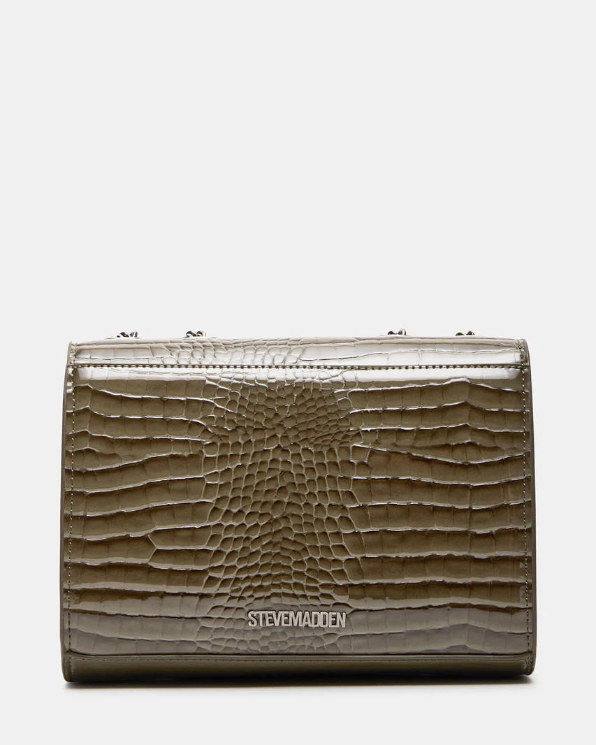 CALA Shoulder Bag Olive Crocodile | Women's Crossbody Bags | Steve Madden (US)