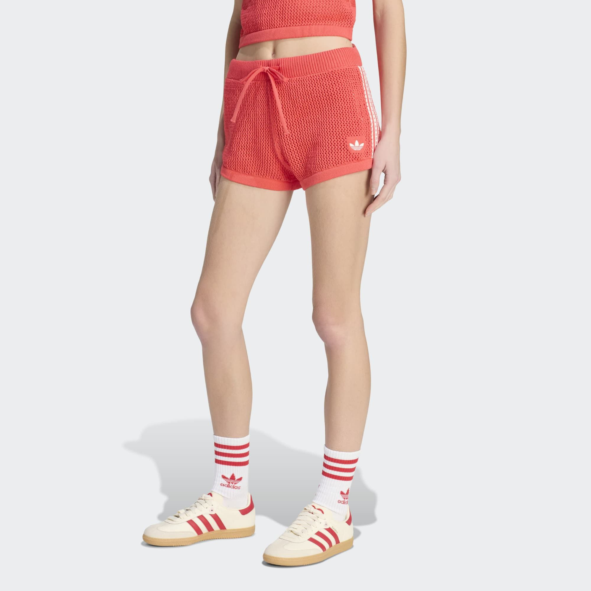 adidas Originals Women's Knitted Crochet Shorts, XL, Black | DICK'S Sporting Goods