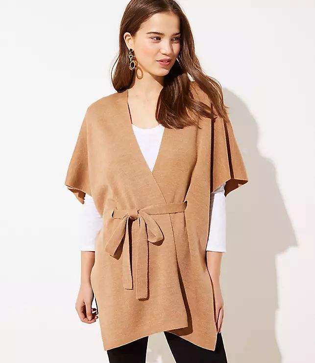 Belted Knit Wrap | LOFT | LOFT