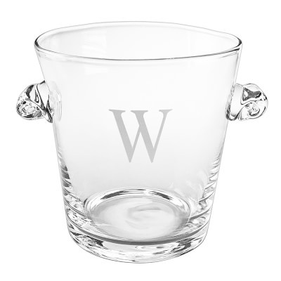 Monogrammed Glass Ice Bucket | Williams-Sonoma