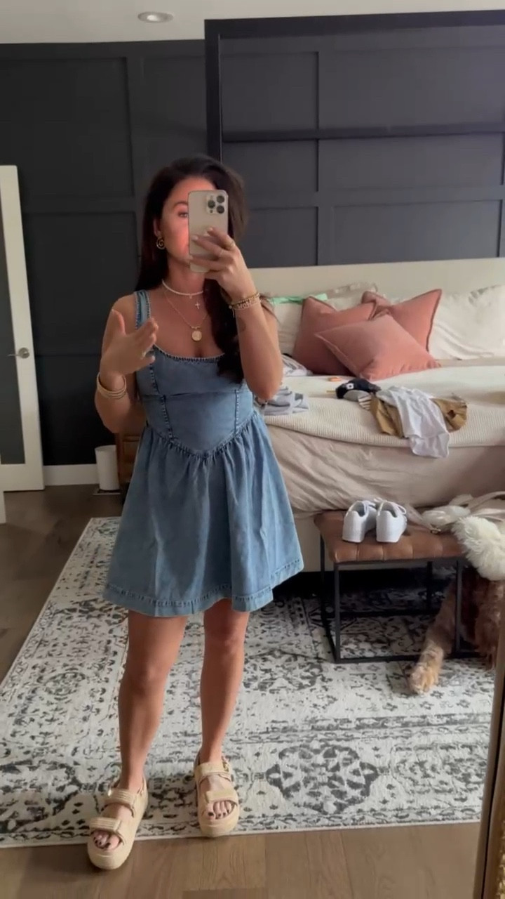 Love this denim dress from AE!! Wearing a size small TTS 

SPRING OUTFITS 
SPRING BREAK 
SPRING DRESS
EASTER 

#LTKstyletip #LTKfindsunder50 #LTKsalealert