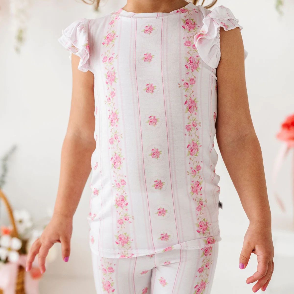 Enchanted Floral Lane Two-Piece Pajama Set | Bums & Roses