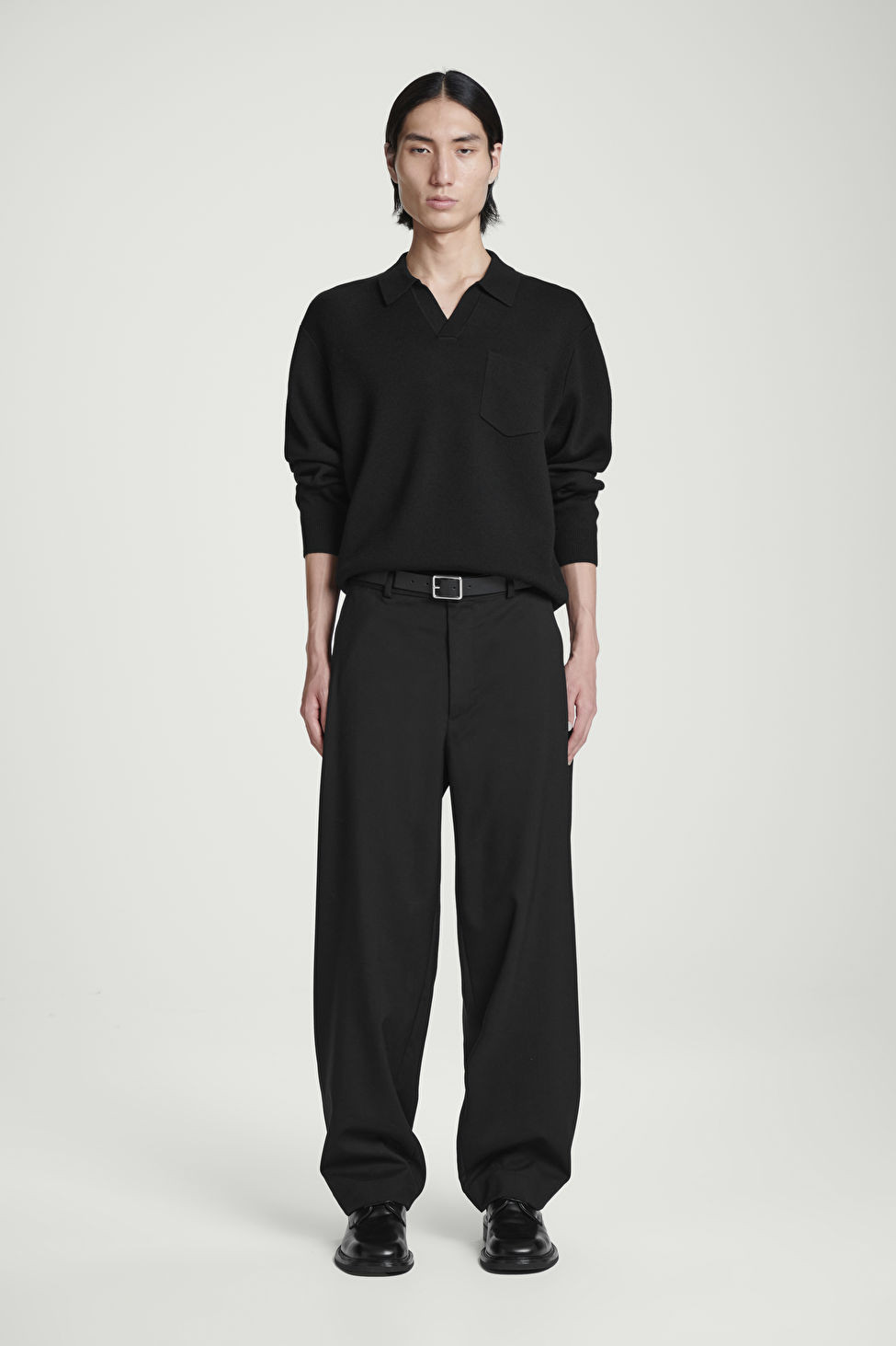 TAPERED WOOL-HOPSACK TROUSERS | COS UK
