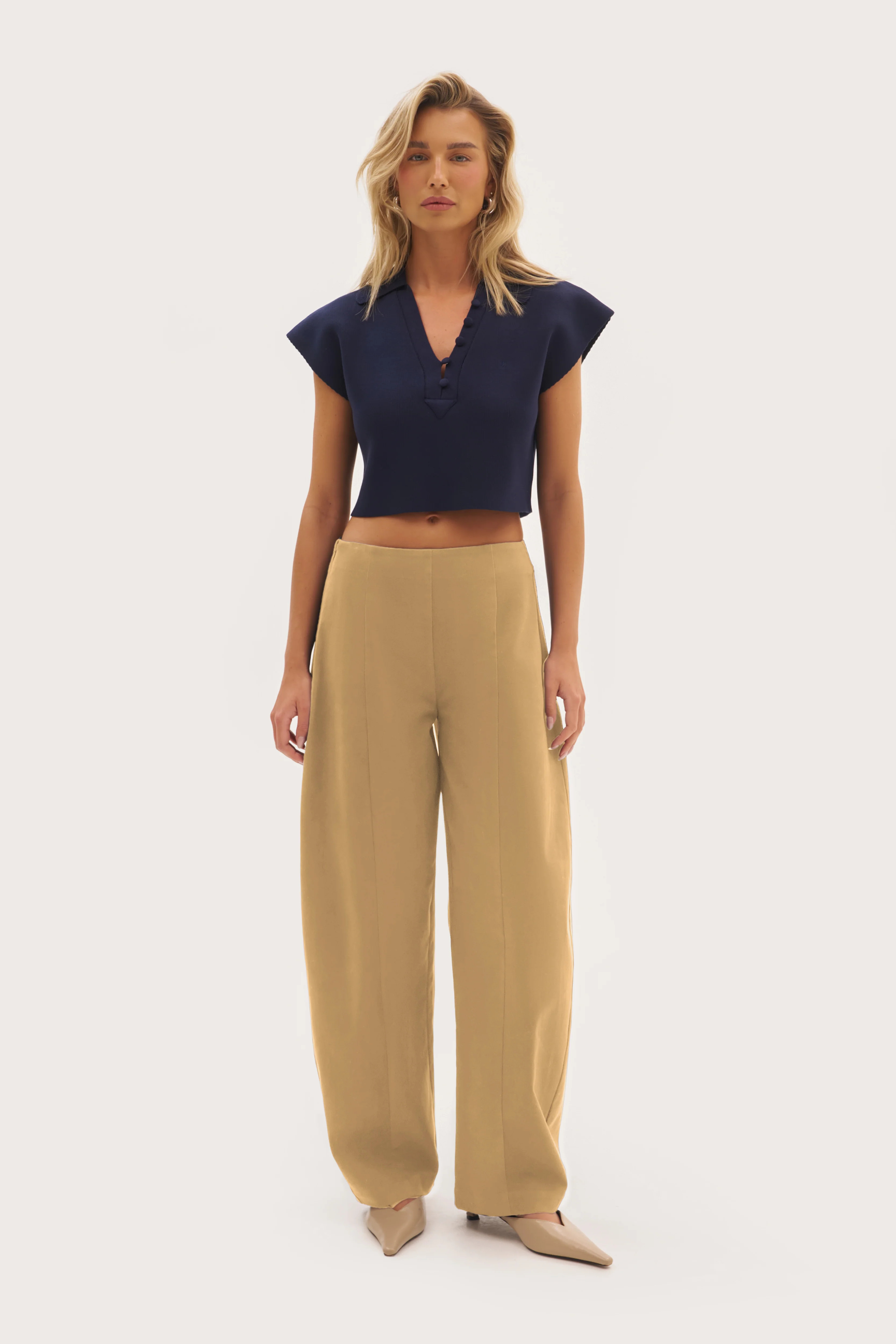 Everyday Balloon Trousers - Taupe | Maebe UK