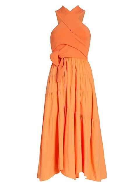 Alivia Mixed Media Racerback Dress | Saks Fifth Avenue