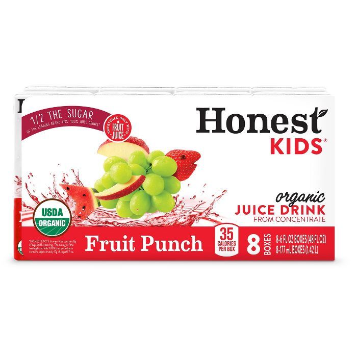 Honest Kids Organic Fruit Punch Juice Drink - 8pk/6 fl oz Boxes | Target