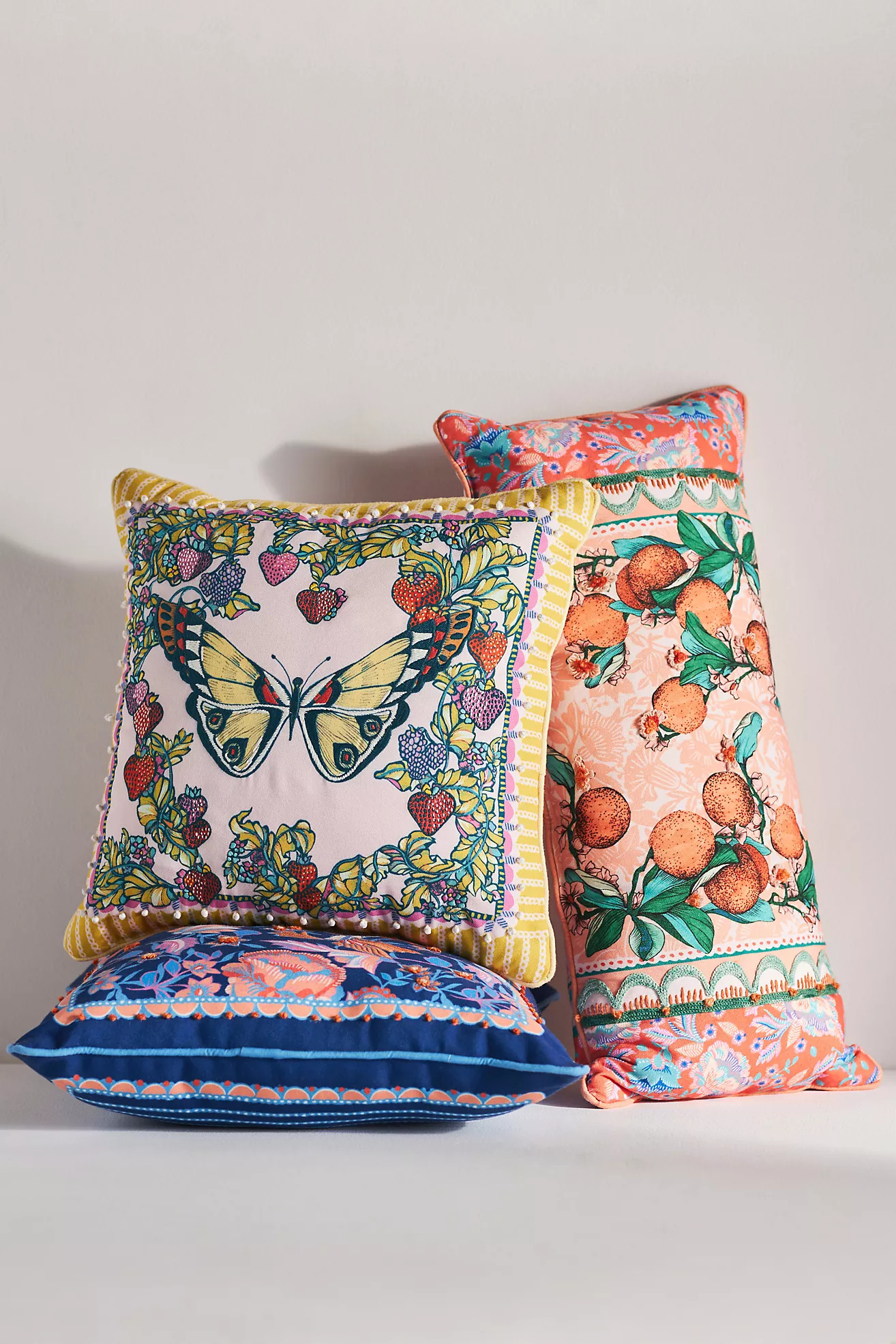 Alexandra Farmer The Flock Indoor/Outdoor Pillow | Anthropologie (US)