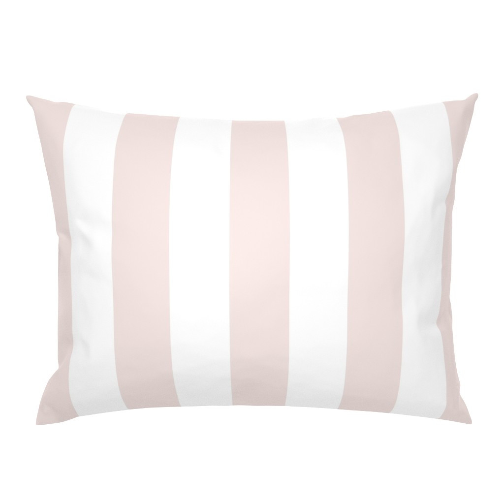 Blush and white Cabana Stripe Pillow Sham | Spoonflower | Spoonflower