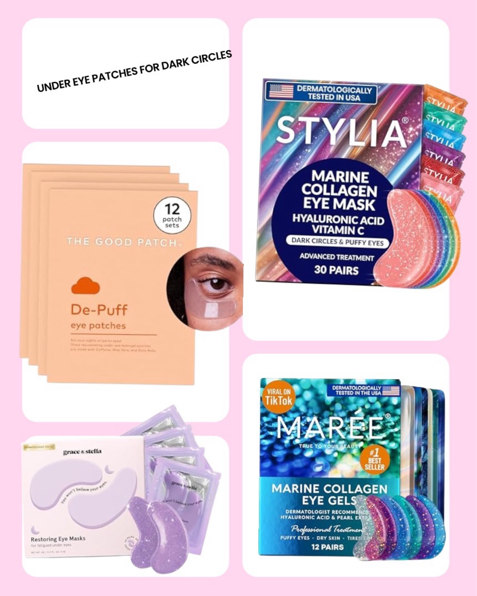 Under Eye Patches for Dark Circles and Puffy Eyes 

#LTKActive #LTKStyleTip #LTKBeauty