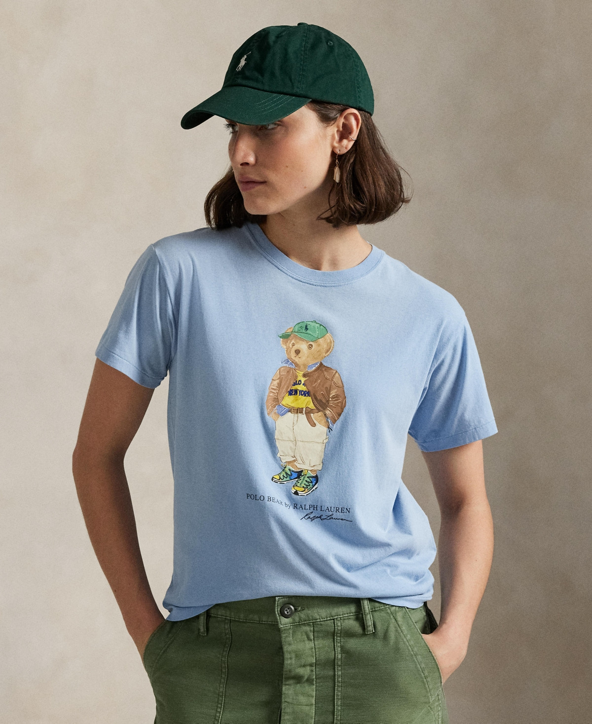 Polo Ralph Lauren Women's Polo Bear Cotton Jersey Tee - Chambray Blue | Macy's