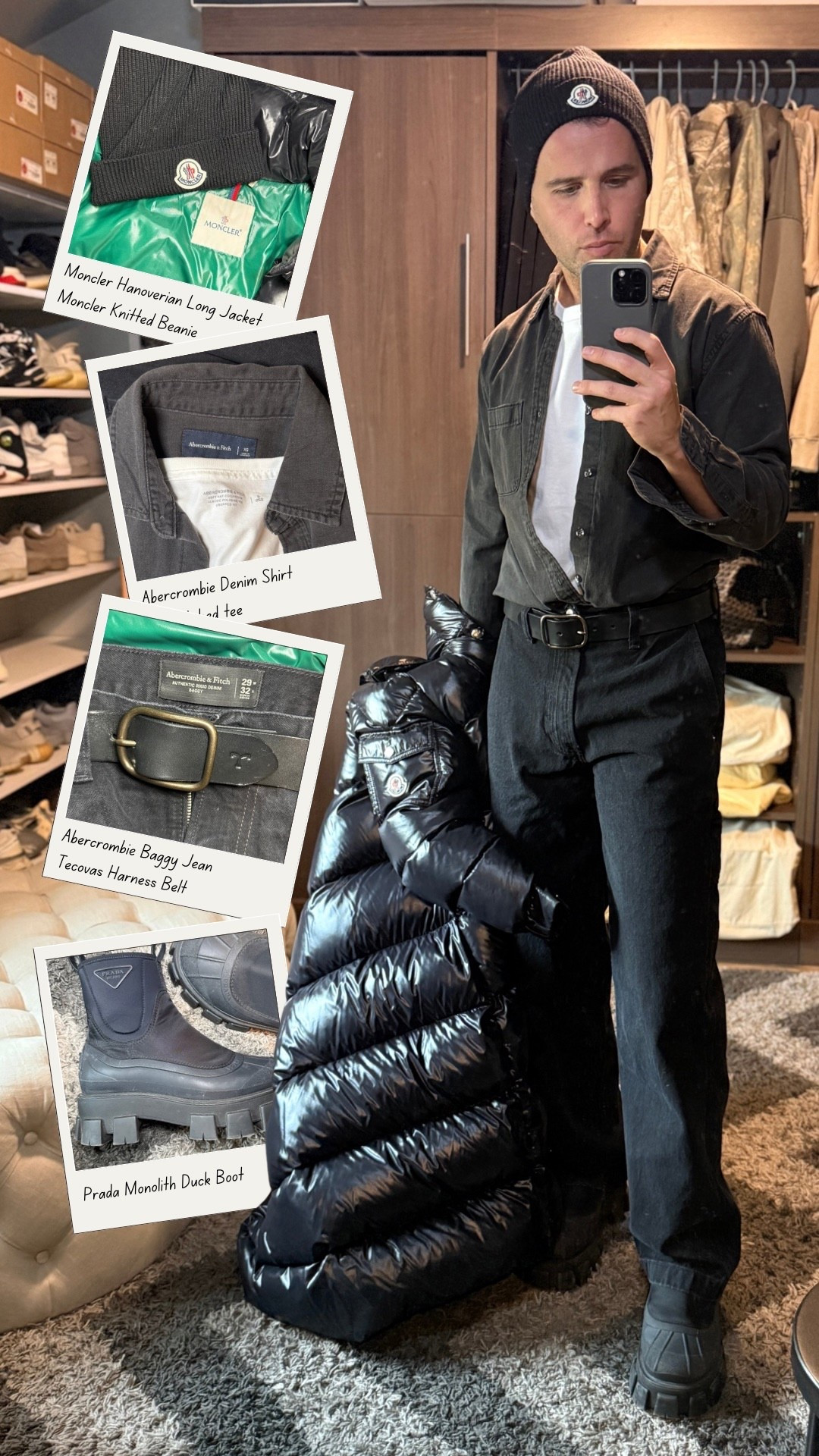 Snowy Sunday fit. Layered up for church with the Moncler Hanoverian long jacket and Moncler knit beanie. The Abercrombie denim shirt with a Ralph Lauren tuck over a white tee, Abercrombie baggy jeans, and Tecovas harness belt. Finished it off with the Prada Monolith duck boots to handle snow and slush while still keeping it clean and classic. 


#LTKootd #LTKMens #LTKdayinmylife