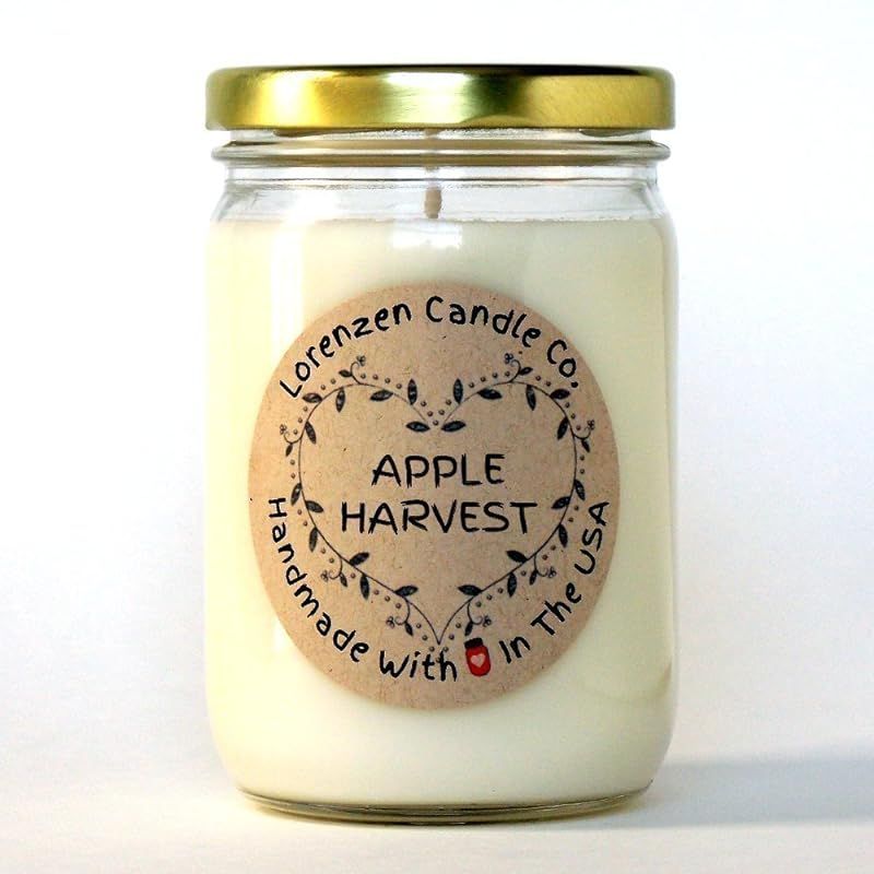 Apple Harvest Soy Candle, 12oz | Handmade in the USA with 100% Soy Wax | Amazon (US)