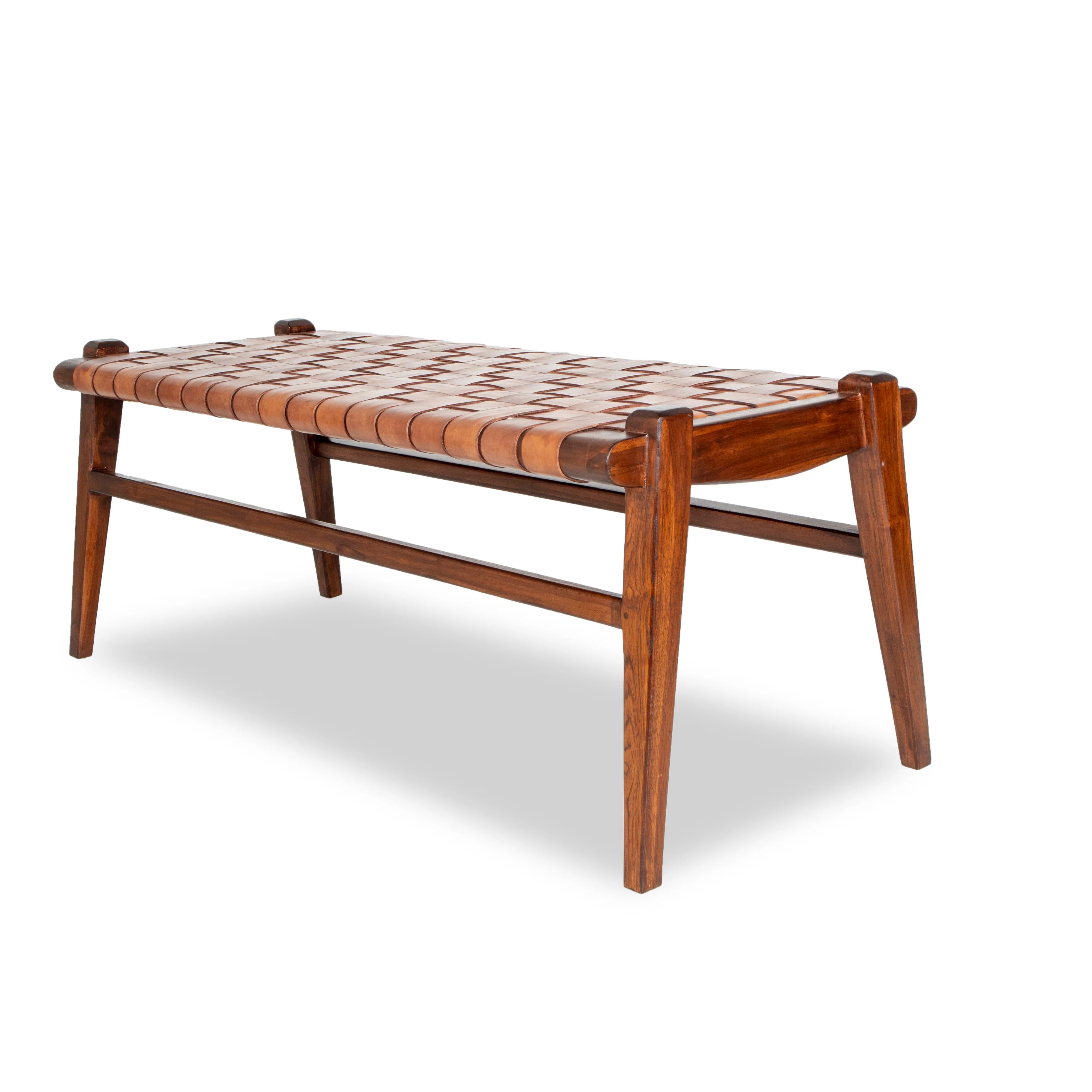 Genuine Leather Upholstered Bench | Wayfair North America