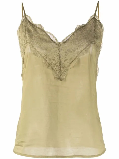 lace-trim cotton cami top | Farfetch (RoW)