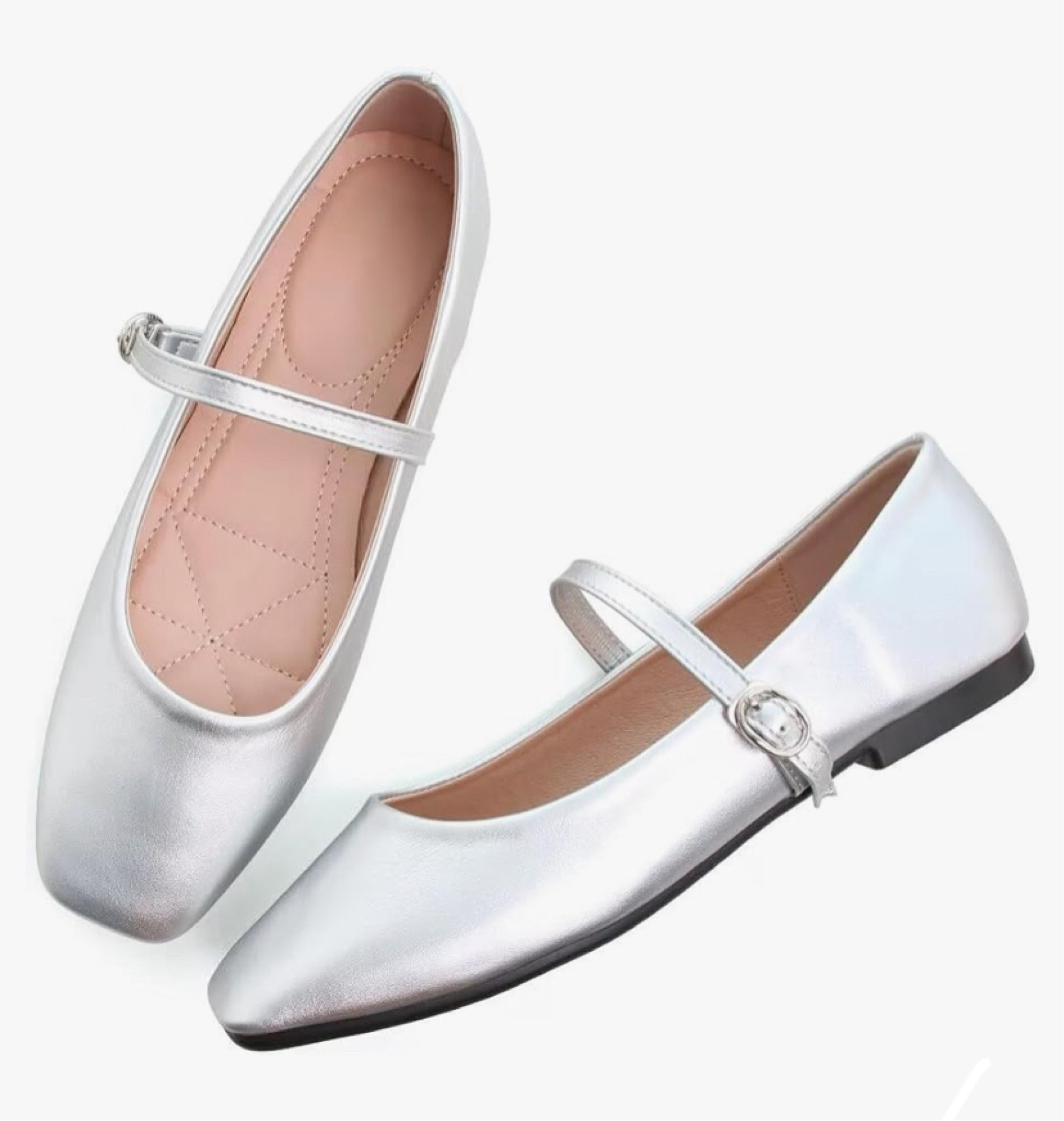 Ballet Flats - $18.  This silver metallic is so fun and would be so versatile for work or play! 

#LTKWorkwear #under20 #under25 #balletflats #maryjaneflats #budgetfriendly #amazon #LTKU #LTKOver40 


#LTKFindsUnder50 #LTKShoeCrush #LTKStyleTip
