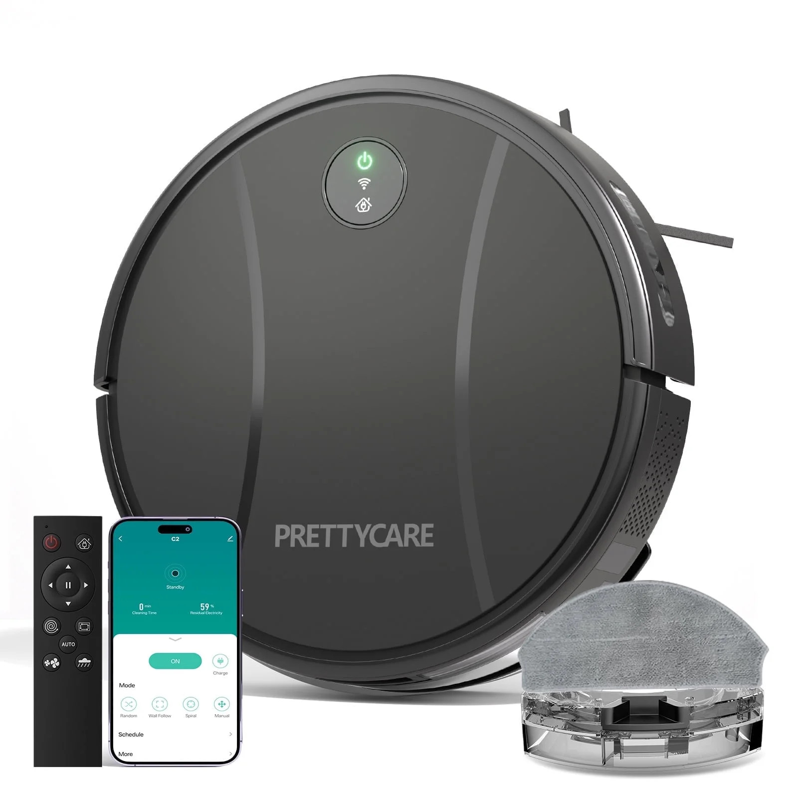 PrettyCare Robot Vacuum and Mop Combo with 3000Pa Suction,APP/Remote/Voice Control,Ideal for Pet ... | Walmart (US)