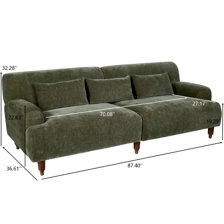 Better Homes & Gardens Ambrose Sofa, Forest Green velvet | Walmart (US)