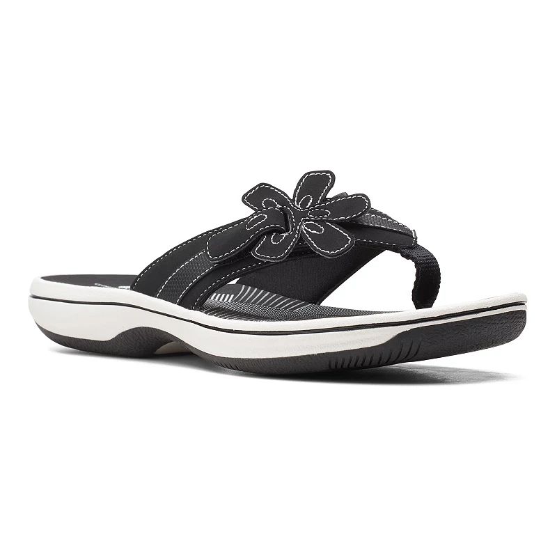 Clarks Cloudsteppers Brinkley Flora Women's Flip Flop Sandals, Size: 9, Oxford | Kohl's