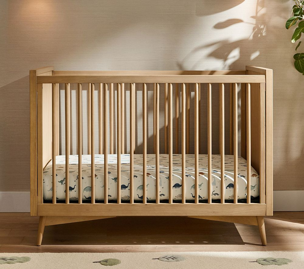 west elm x pbk Mid-Century Convertible Crib | Pottery Barn Kids