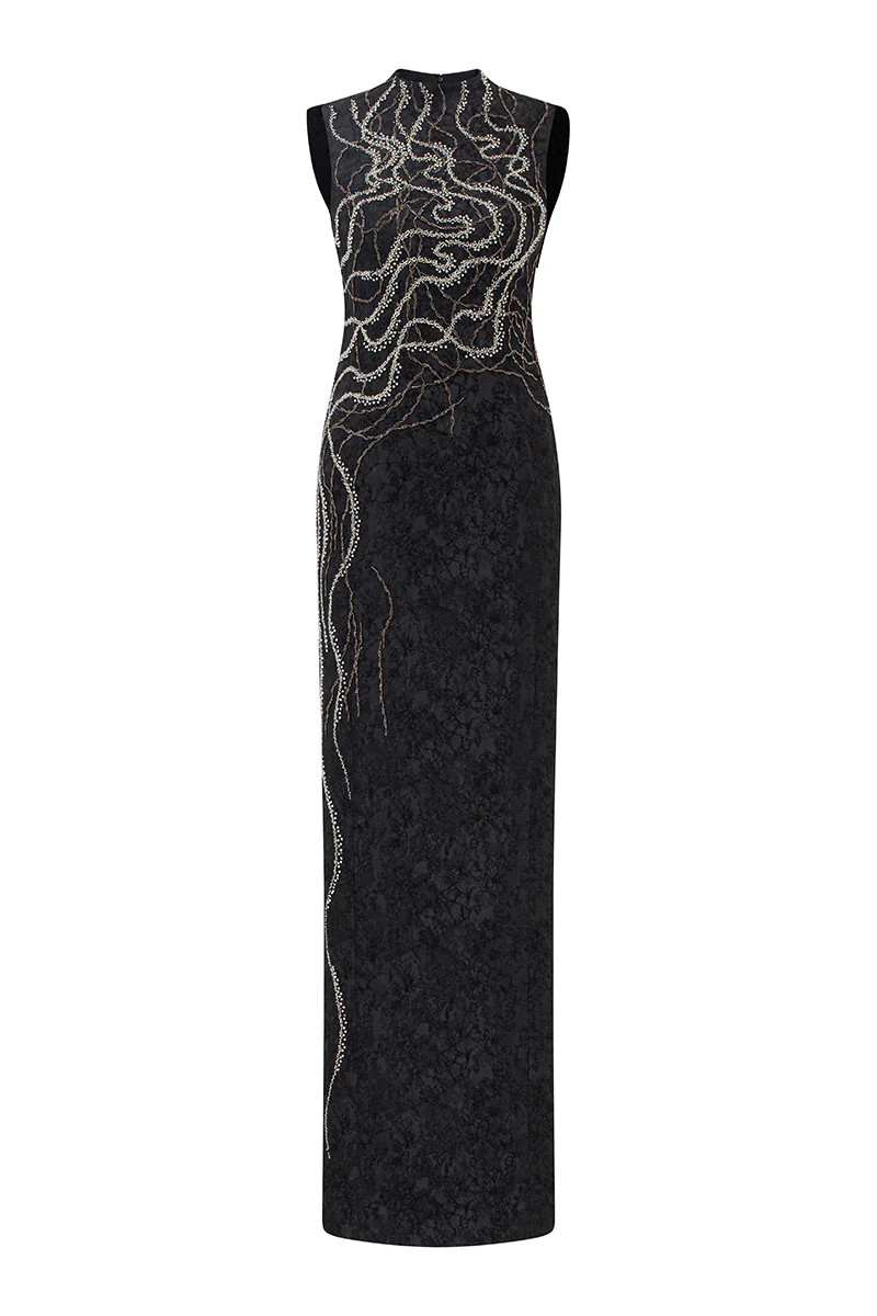 HIGH NECK SLEEVELESS A-LINE DRESS | Tracy Studio | CULT MIA | CULT MIA UK LTD