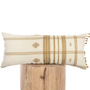 Snow White Christmas Cushion, Cream Wool Lumbar Pillow Cover: Handwoven Indian Farmhouse Decor - ... | Etsy (US)