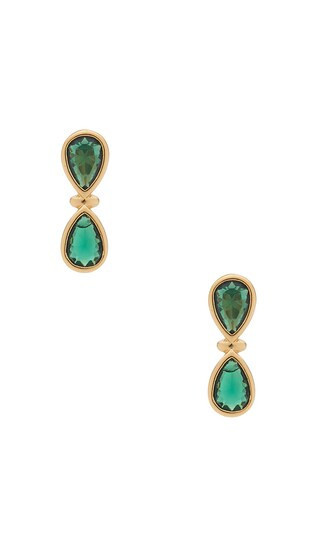 Ettika Infinity Crystal Studs in Green. | Revolve Clothing (Global)