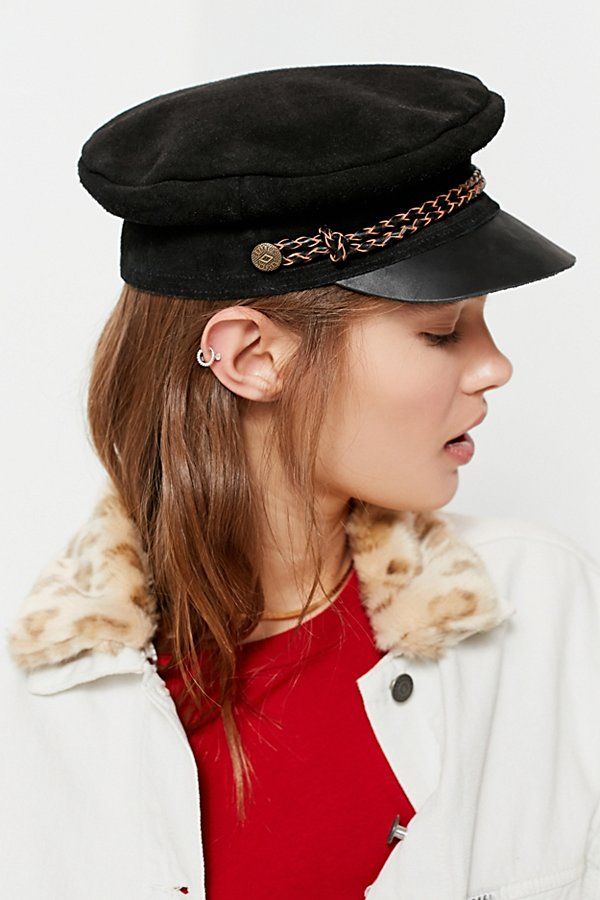 Brixton Kayla Suede Moto Cap - Black S at Urban Outfitters | Urban Outfitters (US and RoW)