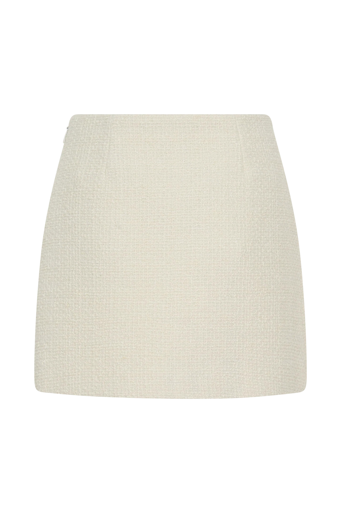 Camilla Boucle Mini Skirt - Ivory | Meshki UK