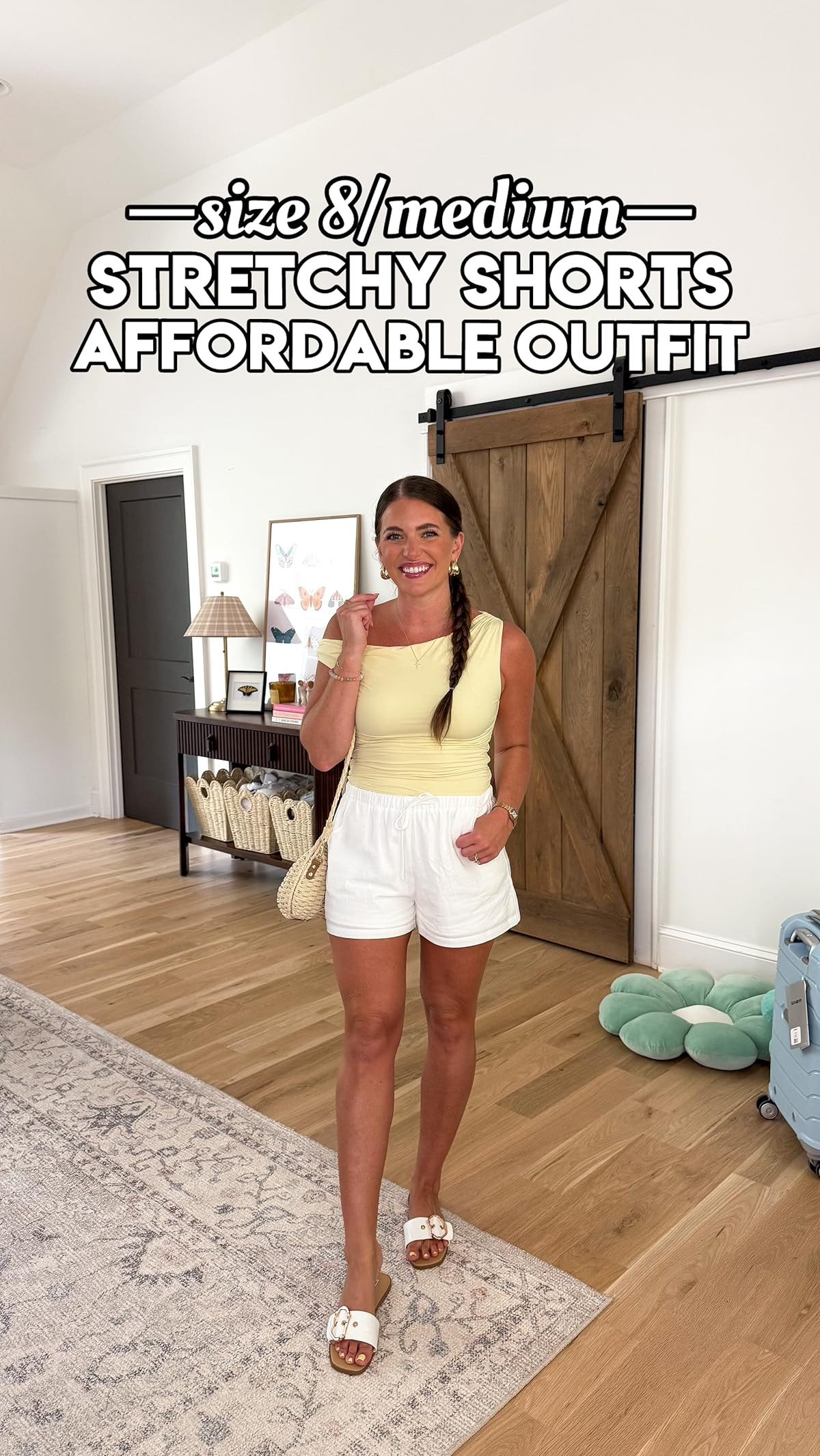 Floerns Women's Elastic Waist Double Layered Linen Shorts Knot Front Casual Loose Shorts | Amazon (US)