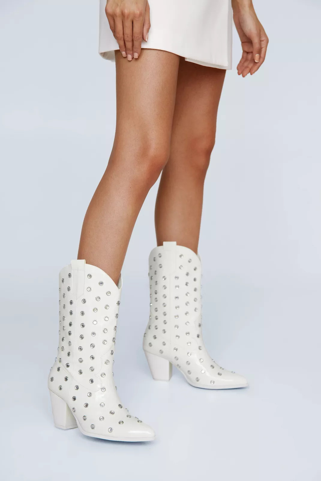 Gem Encrusted Patent Western Boot | Nasty Gal (US)