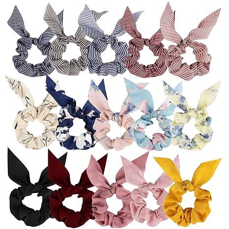 YARIEW 15 Pack Hair Scrunchies Bow Scrunchies for Women Big Scrunchies Bunny Ear Scrunchies Ponyt... | Amazon (US)