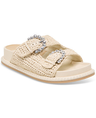Women's Shauny Crystal Double-Buckle Footbed Sandals | Macy's