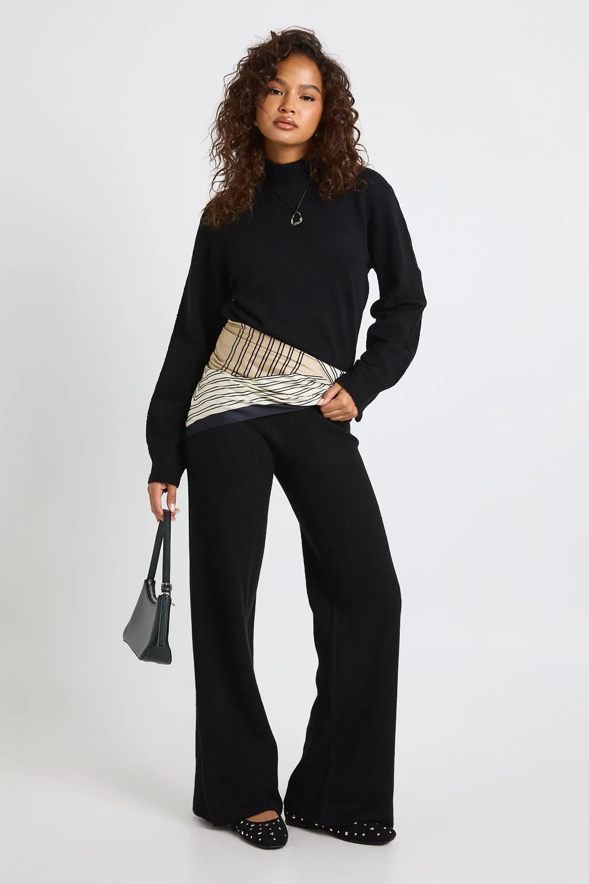 Super Soft Knitted Crop Jumper and Wide Leg Trouser Co-Ord | Boohoo.com (UK & IE)