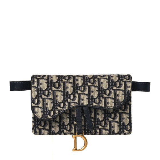 CHRISTIAN DIOR Oblique Saddle Belt Bag Blue | FASHIONPHILE (US)