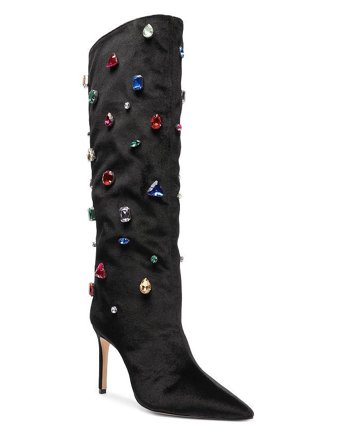 SCHUTZ Women's Maya Glam Pointed Toe Multicolor Crystal Embellished High Heel Boots   Shoes - Blo... | Bloomingdale's (US)