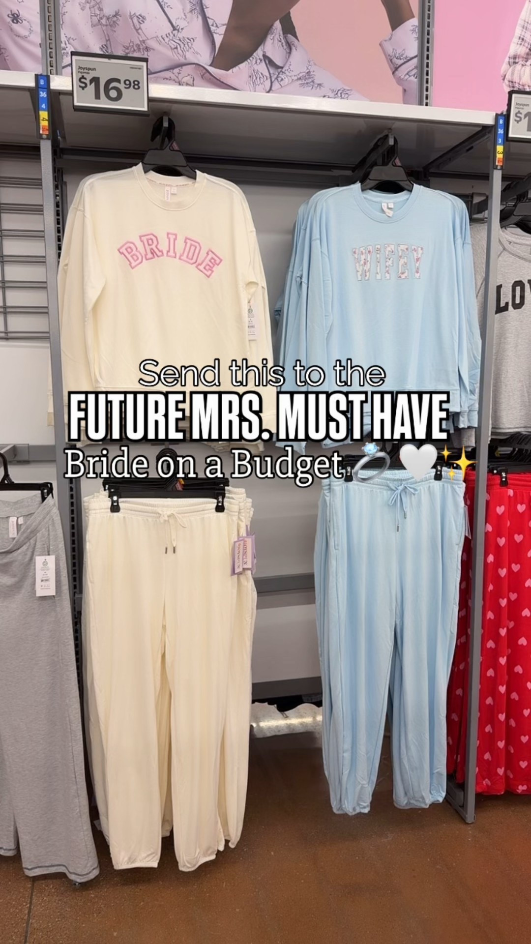 Send this to the Bride-to-be on a budget 💍✨

These Walmart bride pajamas are giving affordable bridal vibes in the best way. The “wifey” + “bride” set is perfect for bachelorette weekends, bridal showers, wedding morning glam, or honeymoon packing — without the bougie price tag.

If you’re planning a wedding and searching for budget-friendly bridal finds, cute bride PJs, or affordable wedding essentials, this is your sign 

#LTKSaleAlert #LTKWedding #LTKSeasonal
