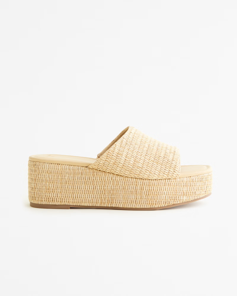 Women's Straw Platform Heels | Women's New Arrivals | Abercrombie.com | Abercrombie & Fitch (US)