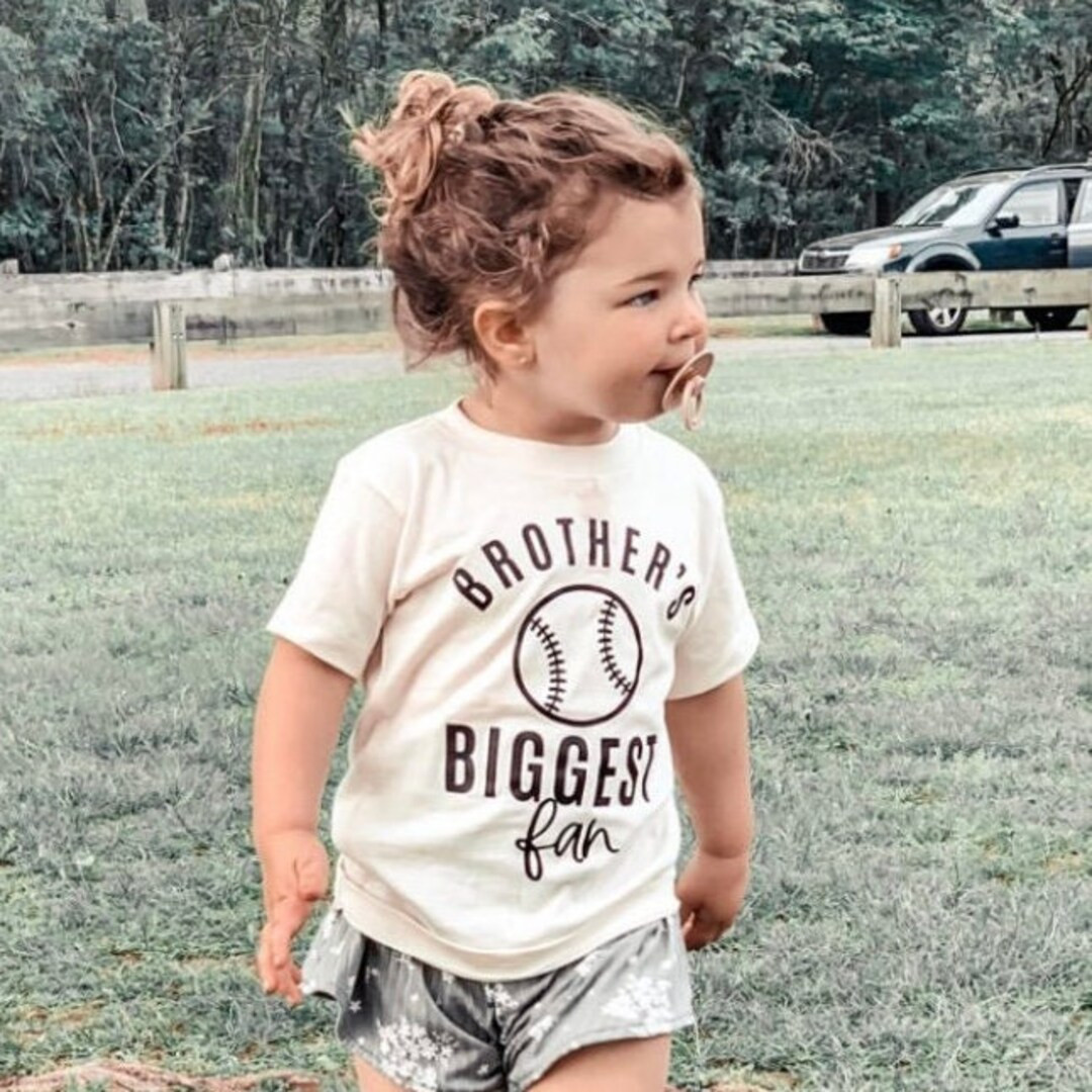 Brother's Biggest Fan (BASEBALL) ©  | Toddler Baseball Shirts |  Kids Baseball Shirts | Ballpark... | Etsy (US)